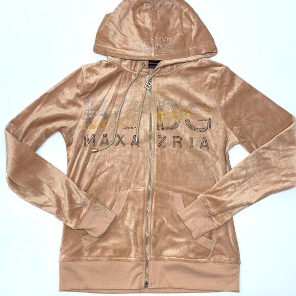 BCBGMAXAZRIA HOODIE SWEATER WOMENS Brown new sz small - Picture 2 of 11